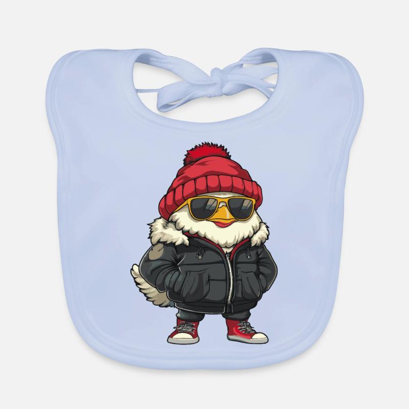 Rooster Winter Organic Baby Bibs