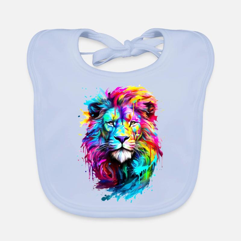 Painted Lion Organic Baby Bibs