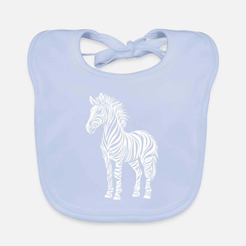 Zebra Drawing Organic Baby Bibs