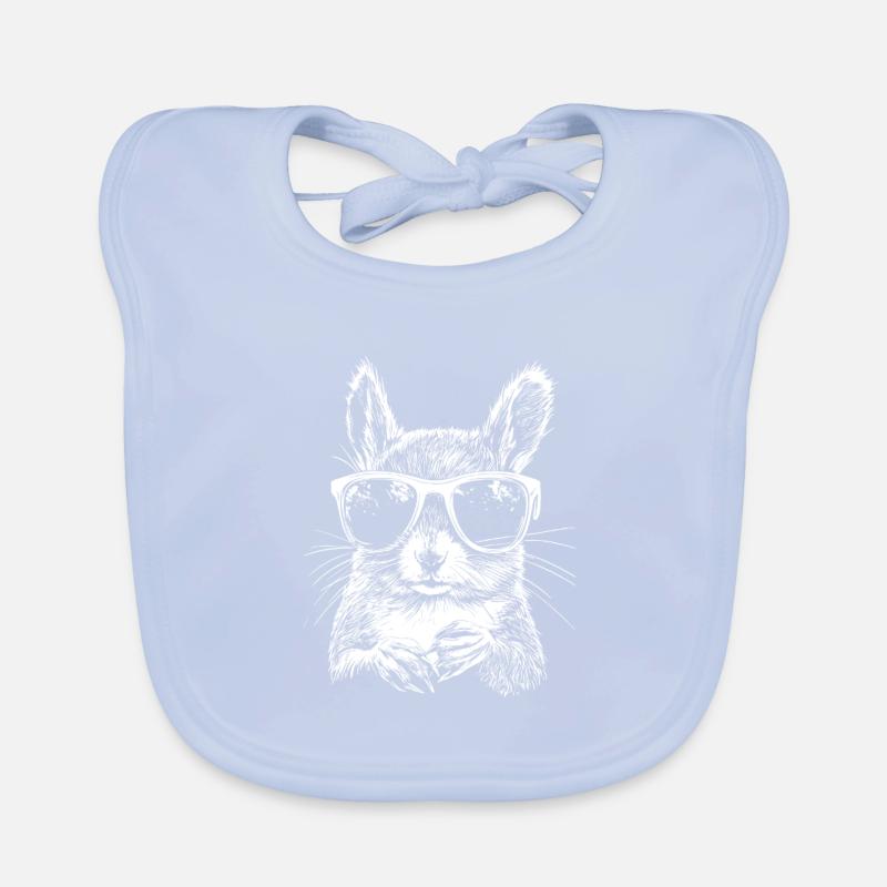 Cool Squirrel Sunglasses Summer Organic Baby Bibs