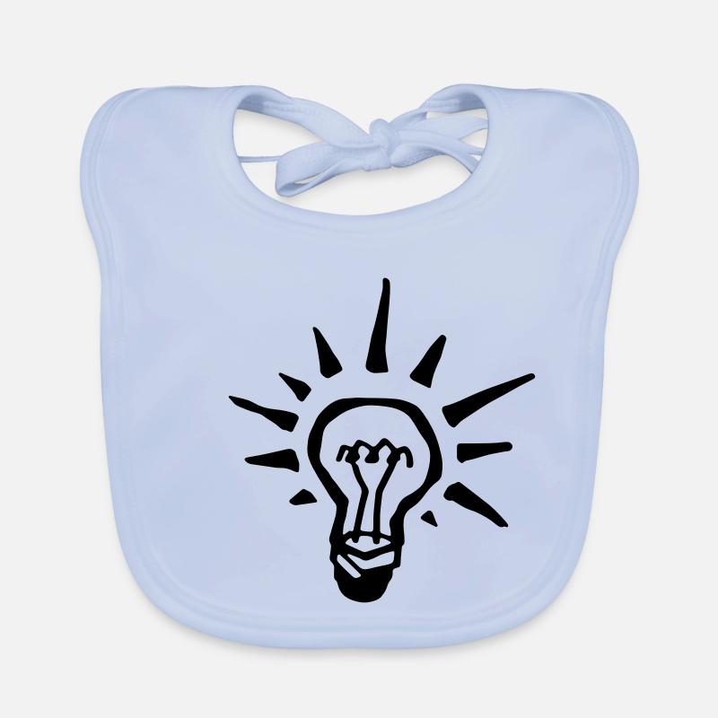 Shining light bulb Organic Baby Bibs