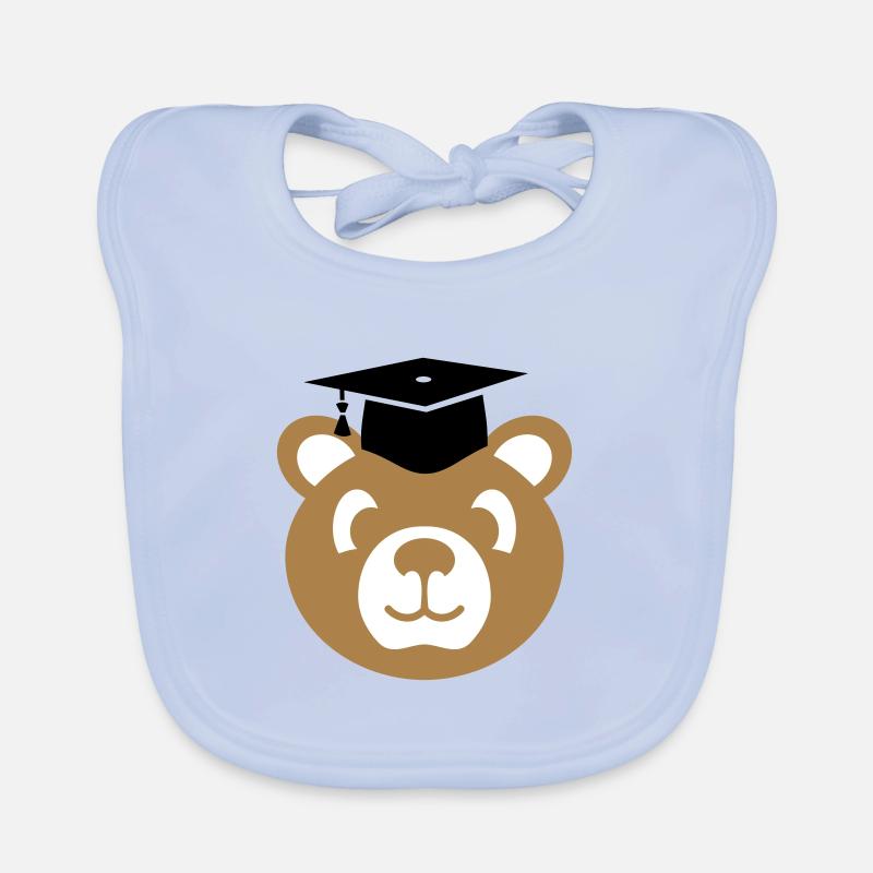 Doktor Bär mit Doktorhut Geschenk Doktorarbeit Baby Bio-Lätzchen