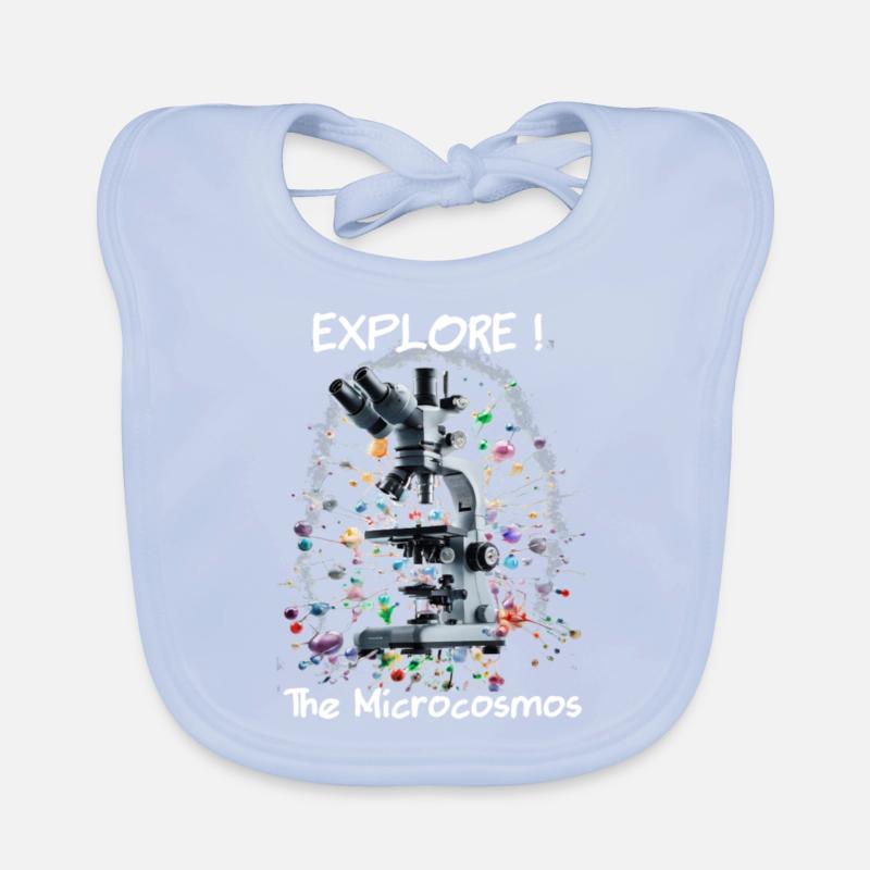 Explore the Microcosmos - Baby Bio-Lätzchen - sky Blue