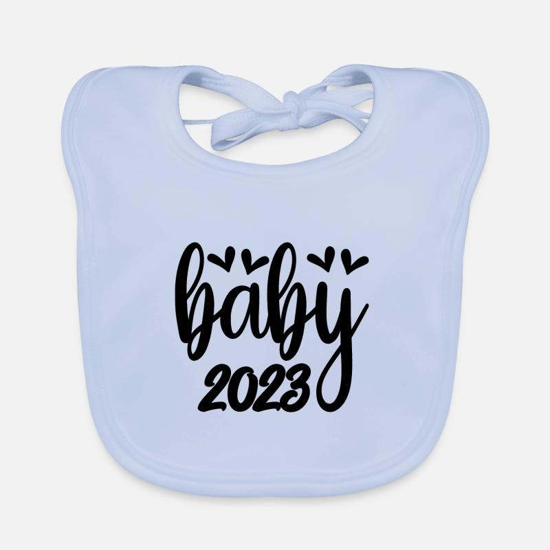 Bébé 2023 Grossesse Annonce Naissance bébé Bavoir bio Bébé