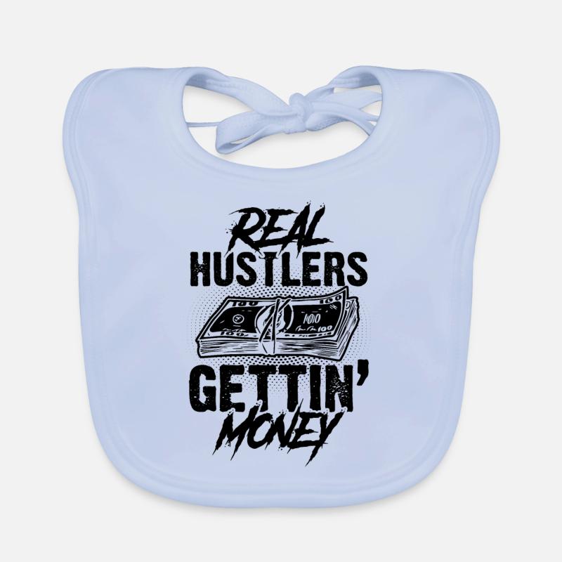 Hustle Make Money Organic Baby Bibs