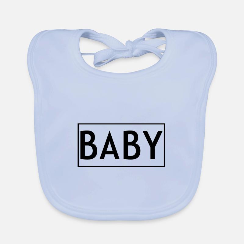 BÉBÉ - Bavoir bio Bébé - bleu ciel