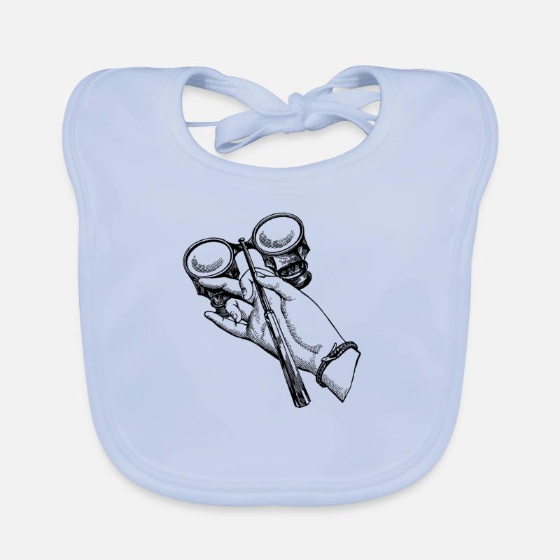 Hand with binoculars Organic Baby Bibs