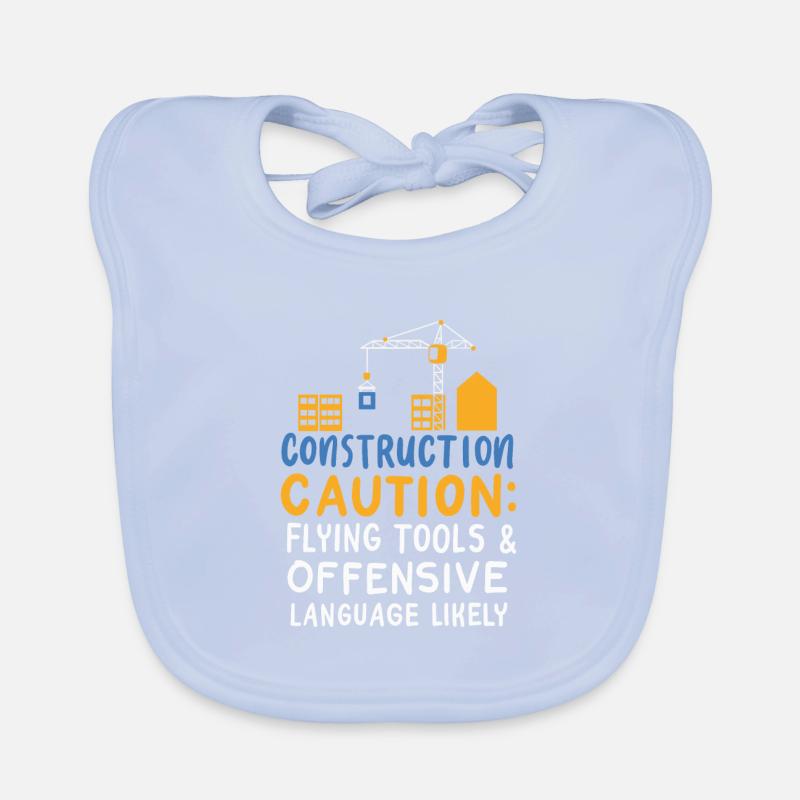 Construction Attention Flying Tools & Offensive Bavoir bio Bébé