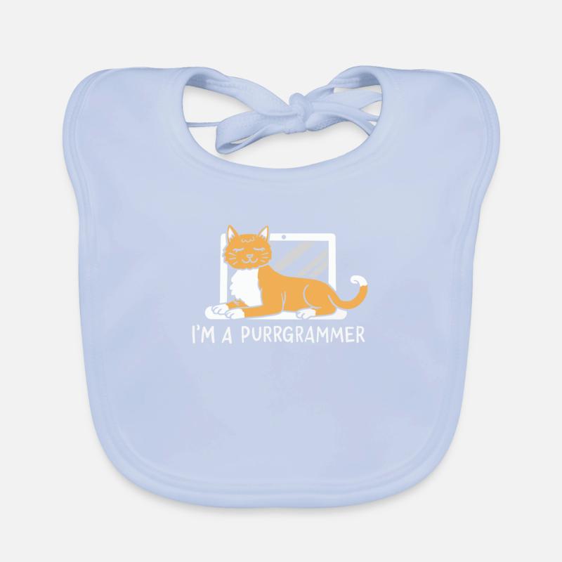 I'm A Purrgrammer Für Computer Programmierer Baby Bio-Lätzchen