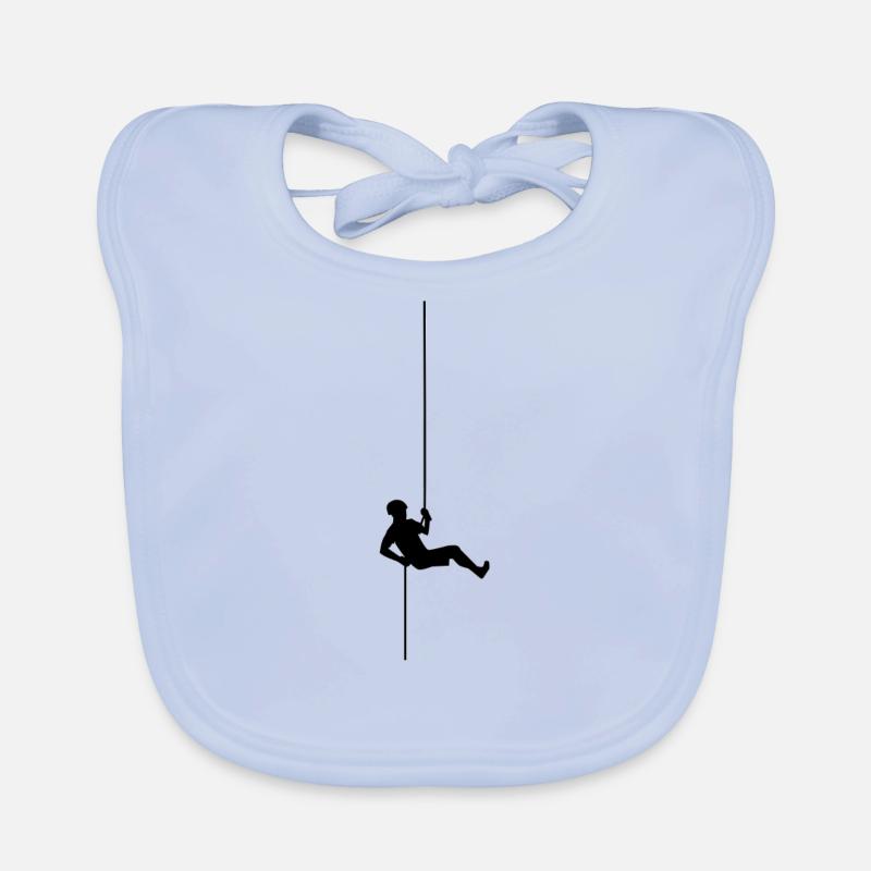 Klettern Climb - Baby Bio-Lätzchen - sky Blue