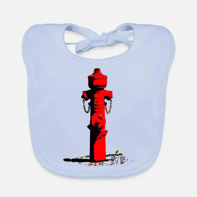 Roter Feuerhydrant / Fire Hydrant (DDP) Baby Bio-Lätzchen