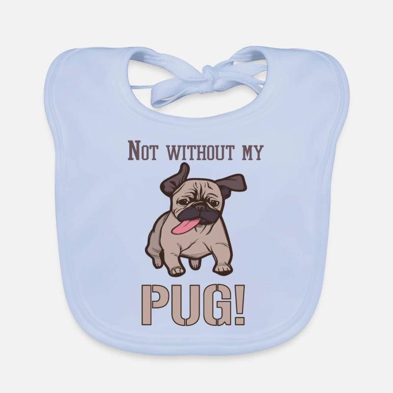 PUG Mops Geschenk Baby Bio-Lätzchen