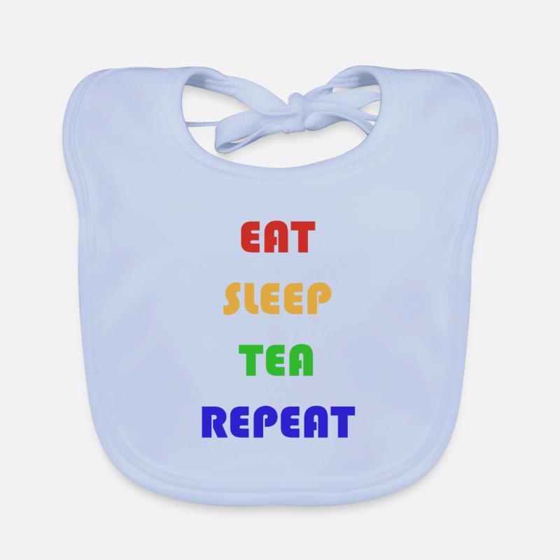 EatSleepTeaRepeat1 Baby Bio-Lätzchen