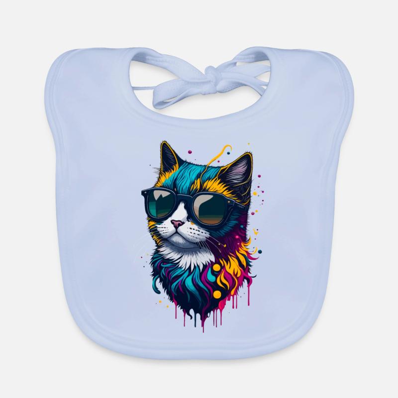 Chat mignon Bavoir bio Bébé