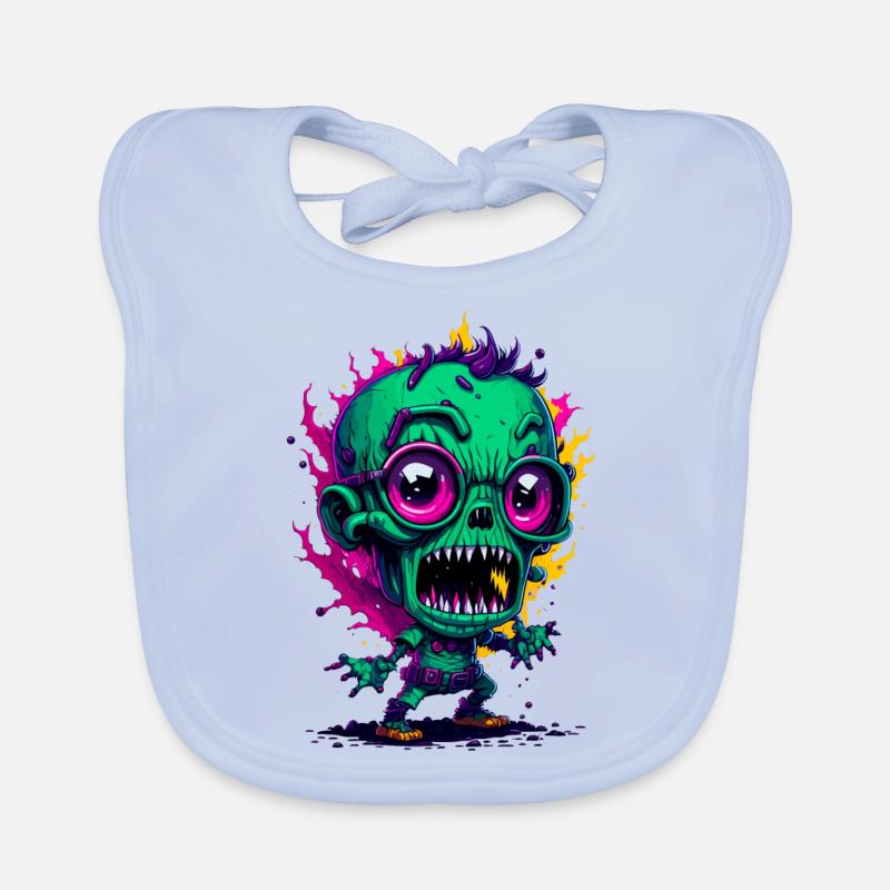 Zombie coloré cool Bavoir bio Bébé