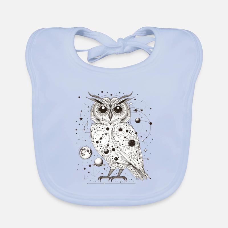 Owl in Space | Outer Space in Owl Organic Baby Bibs