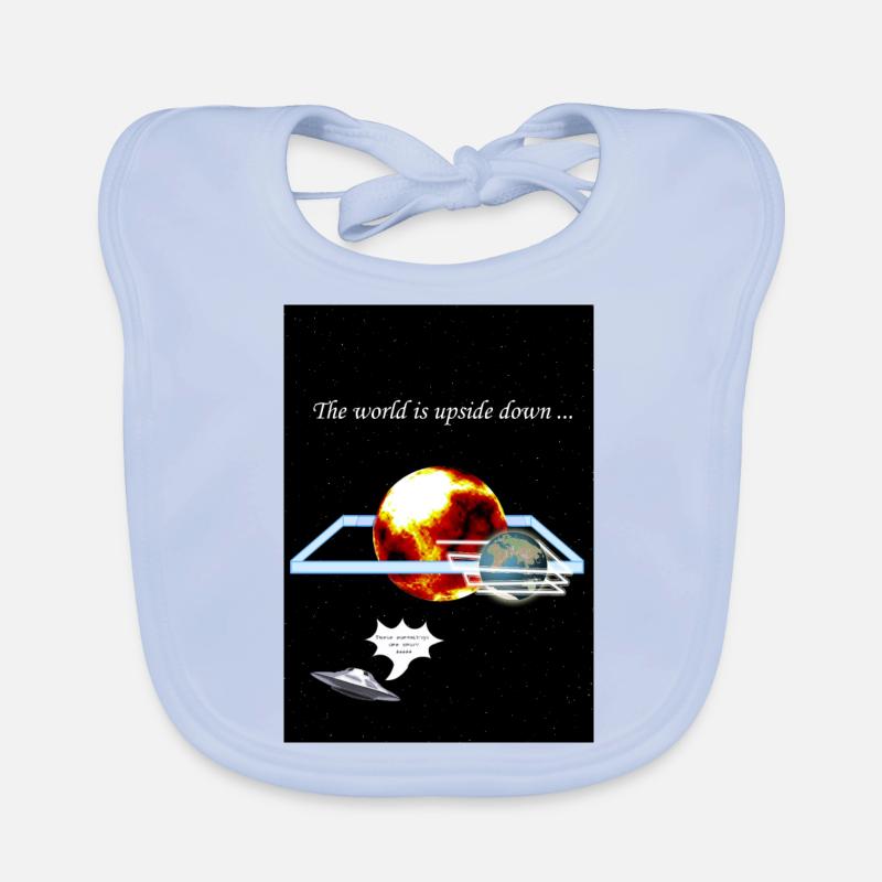 Die Welt steht Kopf Baby Bio-Lätzchen