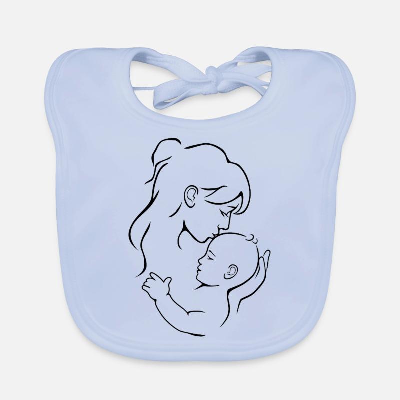 Maman embrassant son bébé Bavoir bio Bébé