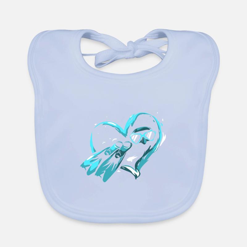 Plongeur plongée équipement de plongée Hobby Cadeau Bavoir bio Bébé