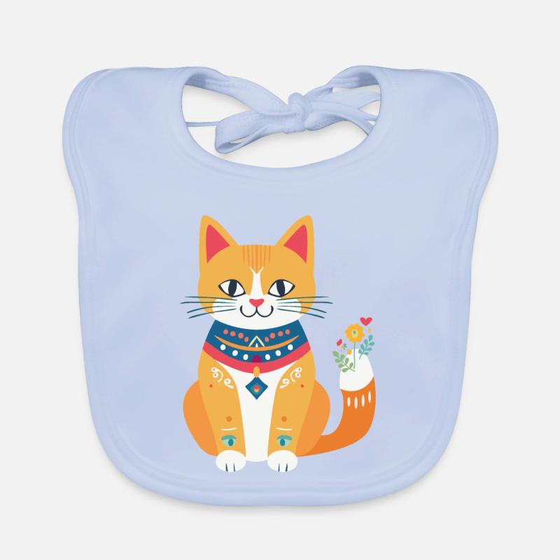 mignon chat folklore Bavoir bio Bébé