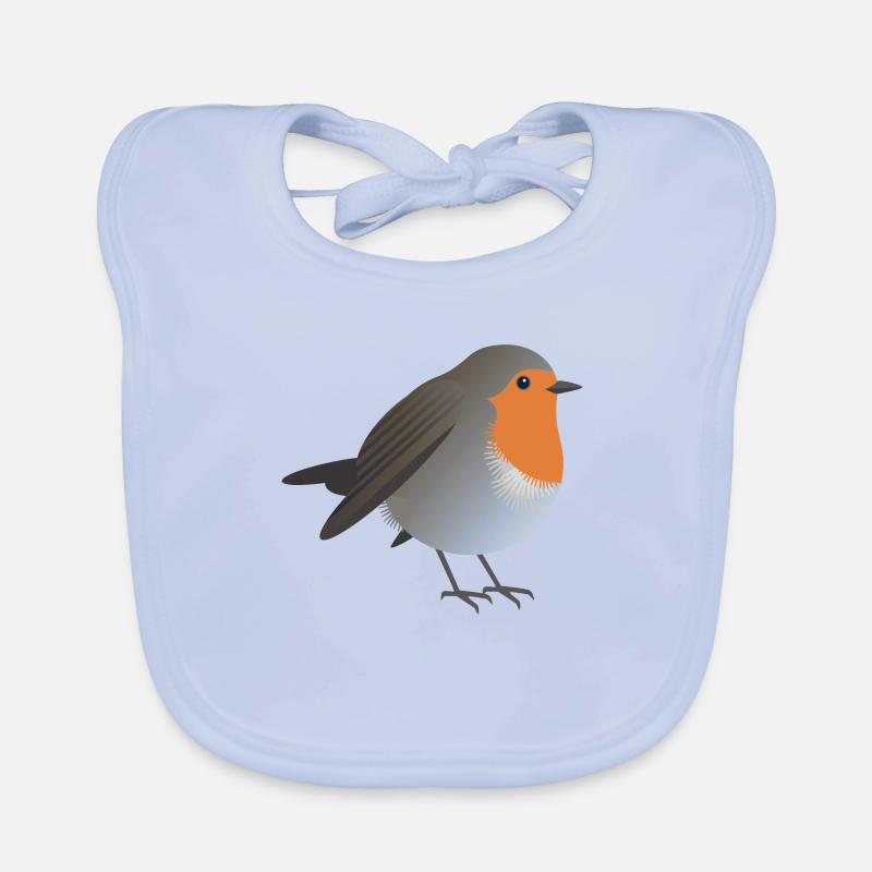 Robin Bird Graphic / Illustration Organic Baby Bibs