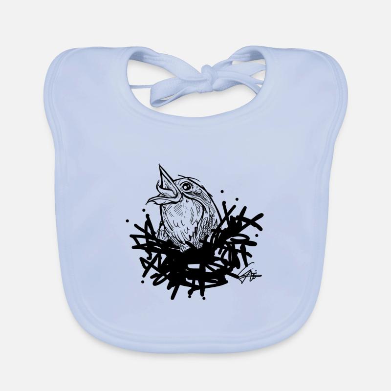 Schwalbe im Nest Baby Bio-Lätzchen