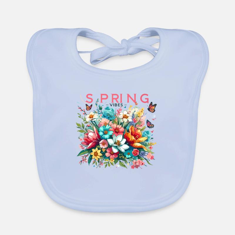 Frühling Vibes Baby Bio-Lätzchen