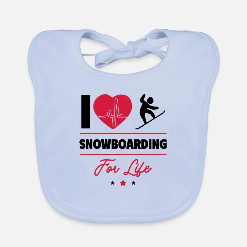 Le snowboard pour toujours – une pure passion Bavoir bio Bébé