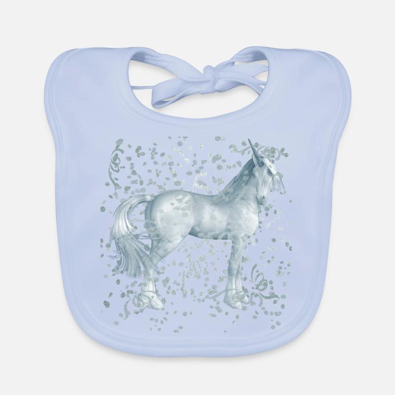 Einhorn-Glitzer Geschenkidee Geschenk Idee Baby Bio-Lätzchen