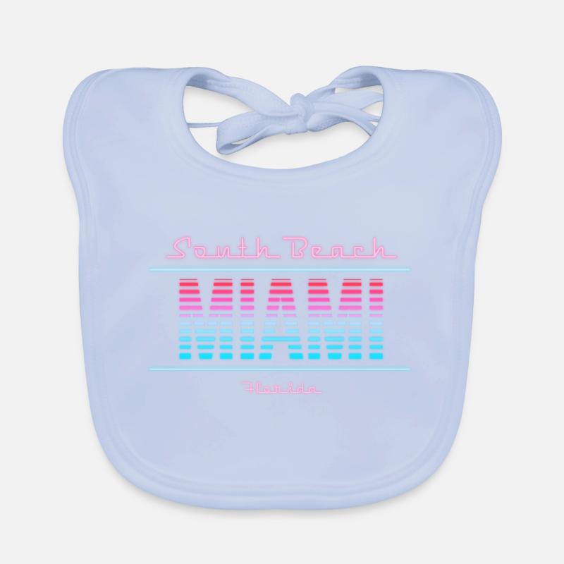 South Beach Neon Organic Baby Bibs