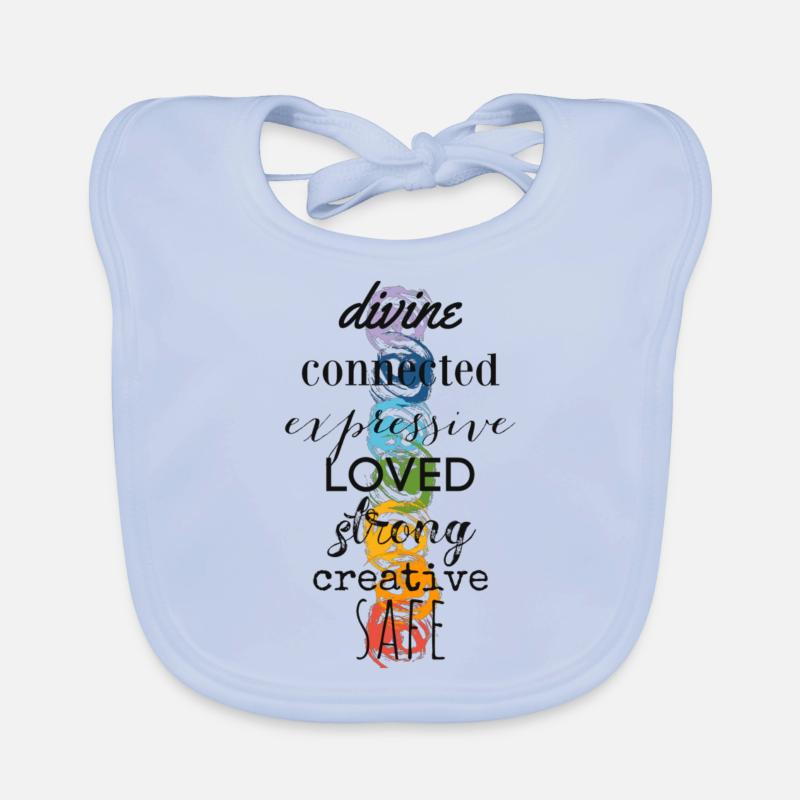 Chakra affirmation Organic Baby Bibs