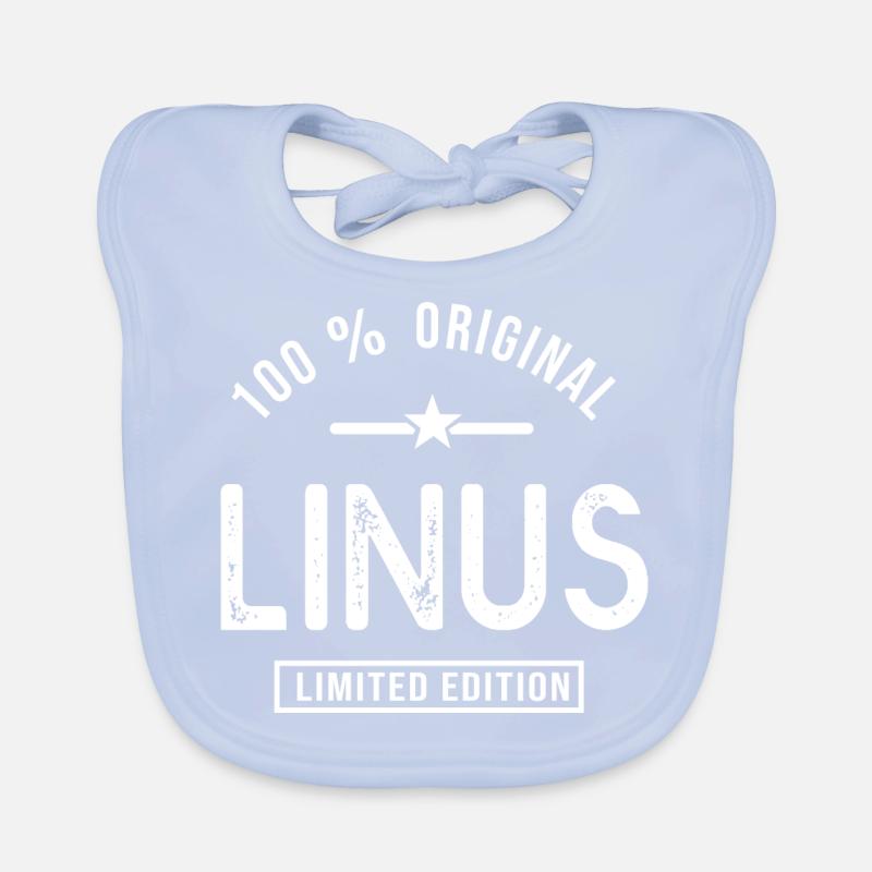 Personalized Linusl gift first name linus Organic Baby Bibs