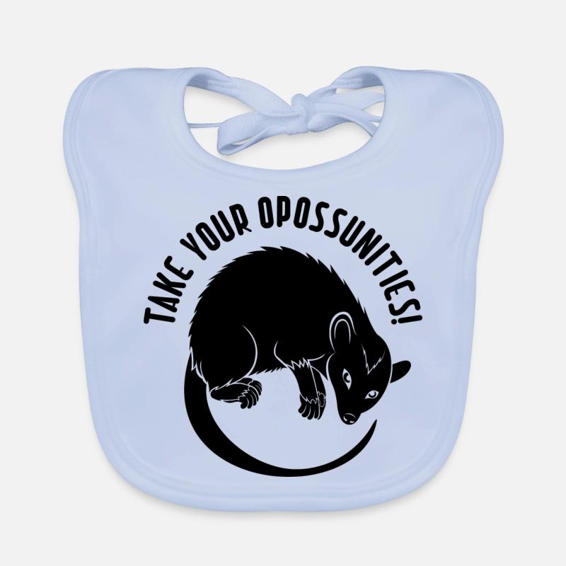 Take Your Opossunities Ironic Opossum Squad Organic Baby Bibs