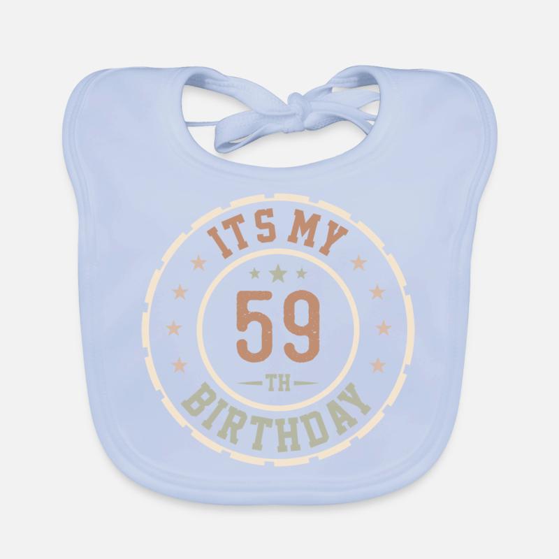 It's My 59th Birthday 59 Year Old Gift Organic Baby Bibs