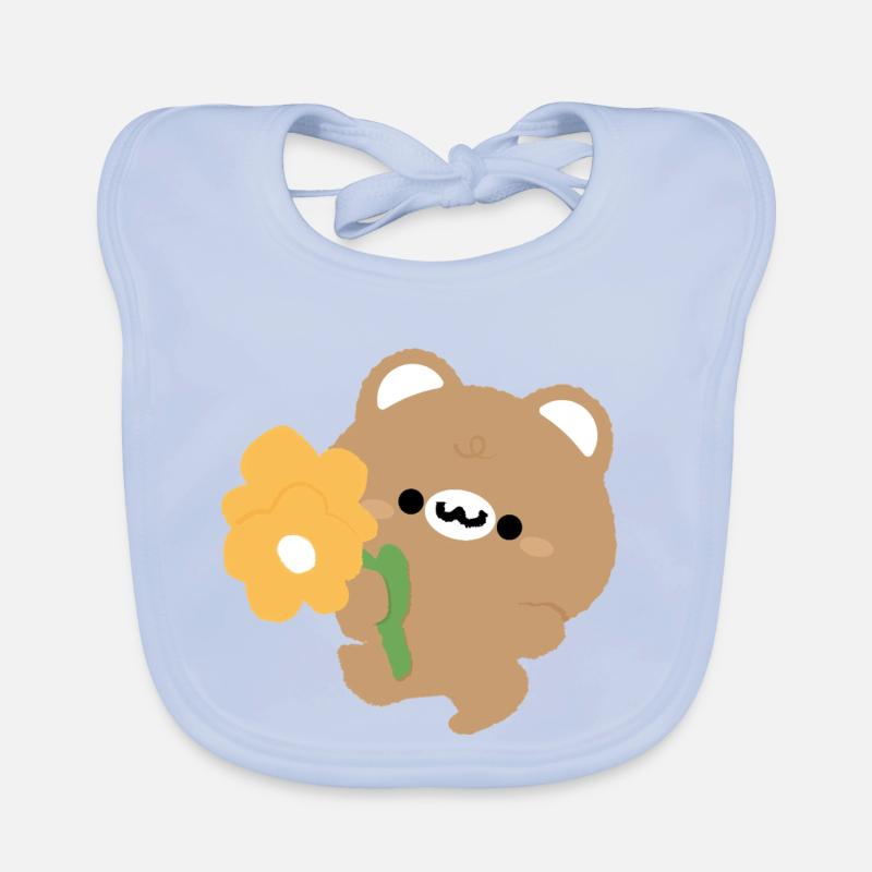 Romantischer Bär Baby Bio-Lätzchen