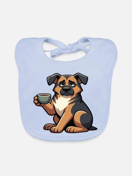 Deutscher Schäferhund Schäferhunde Schäferhunde - Baby Bio-Lätzchen - sky Blue - Vorne