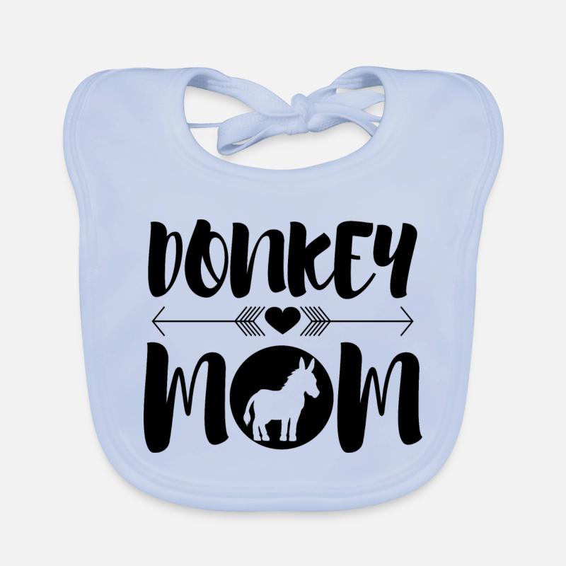 Baby Donkey Mama Ironic Mule Organic Baby Bibs