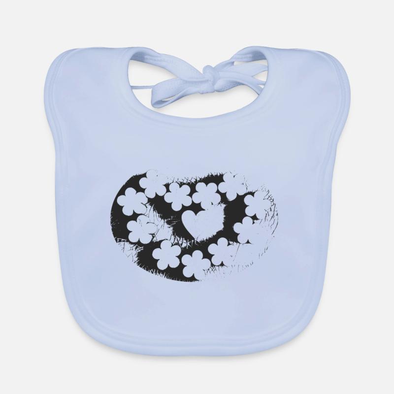 Herz Herzen Blume Blumen Baby Bio-Lätzchen