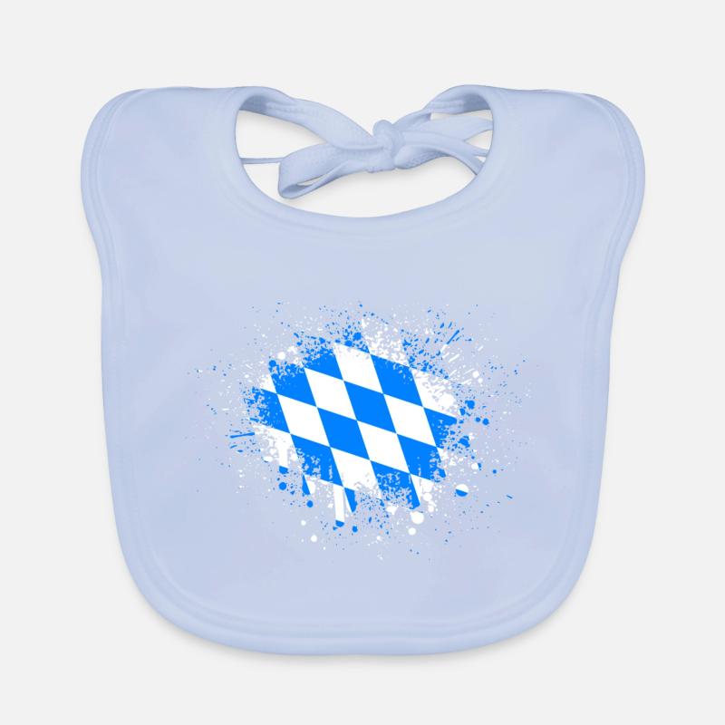 Bavière drapeau Klecks Bayerische Flagge Bavoir bio Bébé