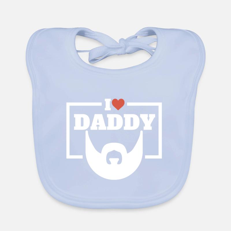 I Love Daddy / Ich liebe Papi Vater Baby Bio-Lätzchen