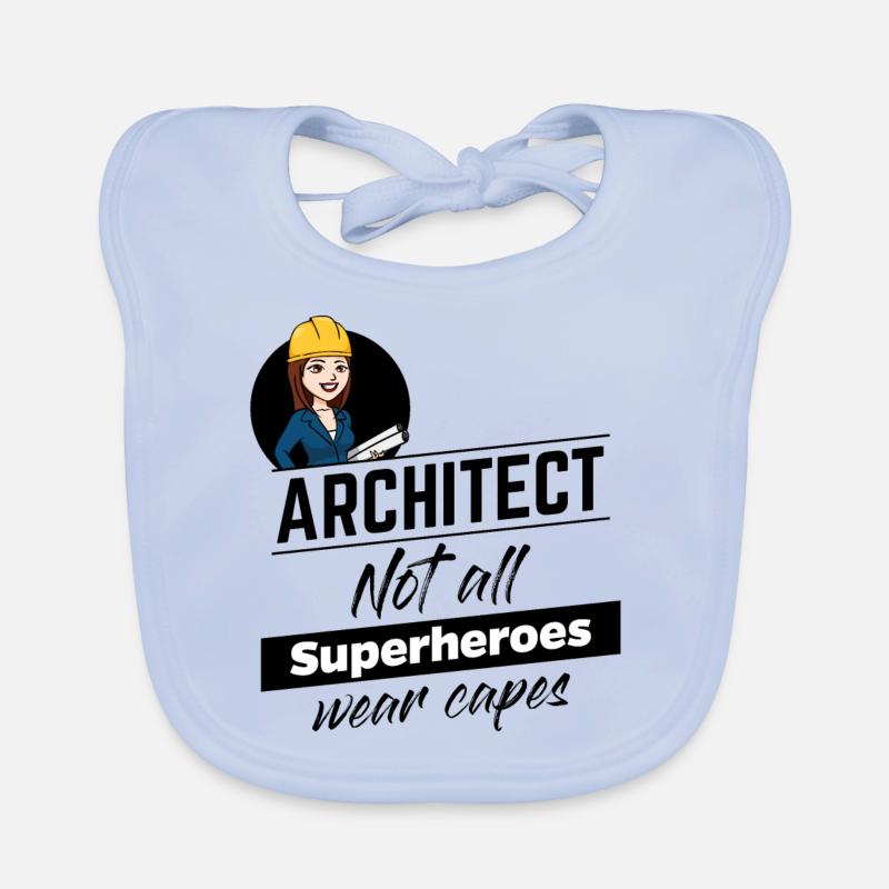 Architect - superhero without a cape Organic Baby Bibs