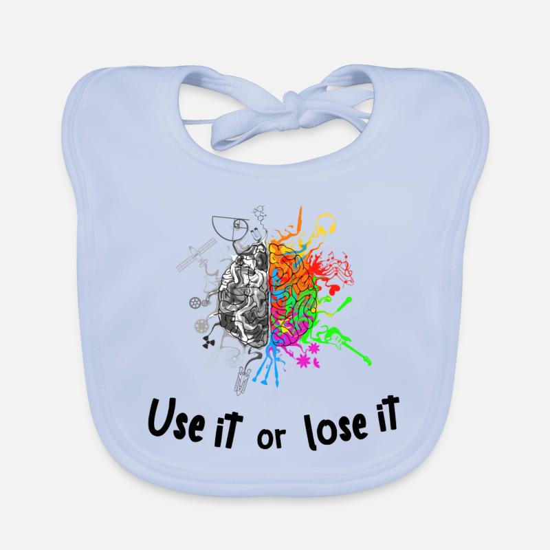 Gehirn / Brain halves functions - use it lose it Baby Bio-Lätzchen