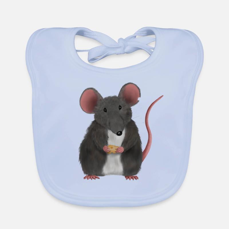 Kleine süße Maus oder Ratte Baby Bio-Lätzchen