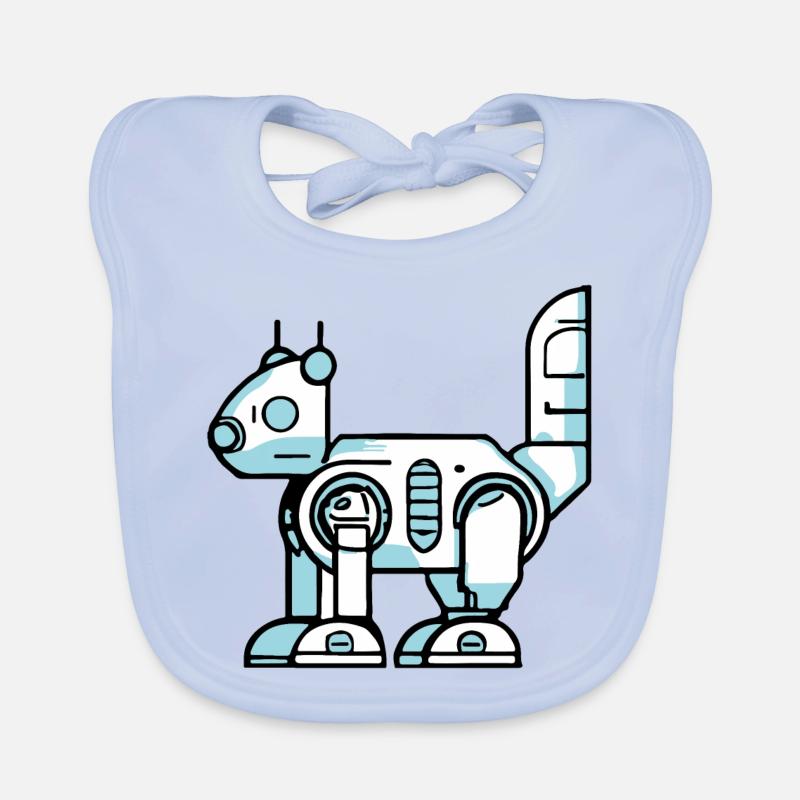 Cyber Robots Écureuils Bavoir bio Bébé