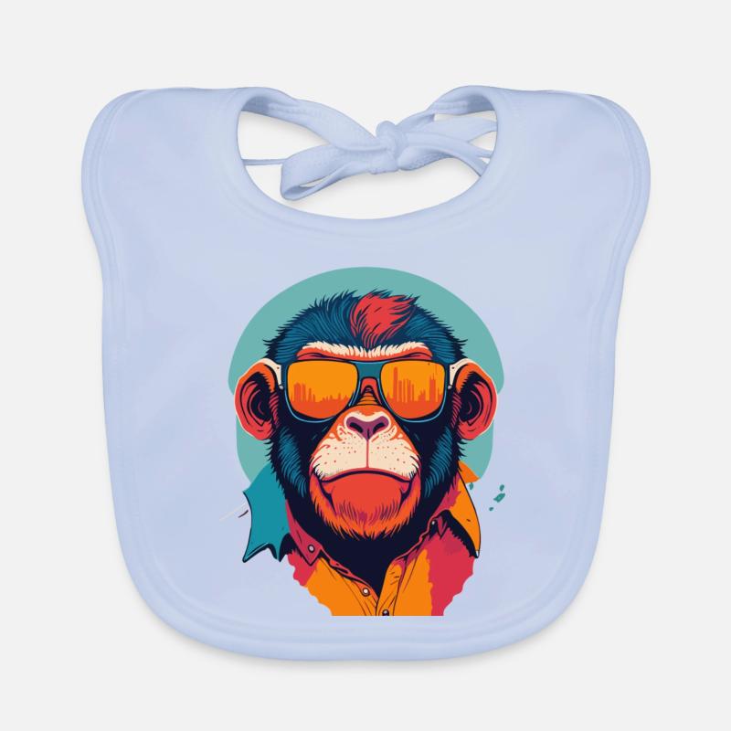 Fanfaron ludique: T-shirt Retro Monkey Bavoir bio Bébé