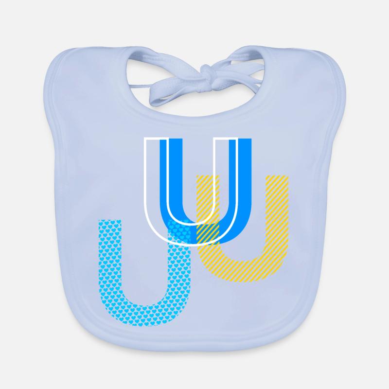 U Buchstabe Baby Bio-Lätzchen