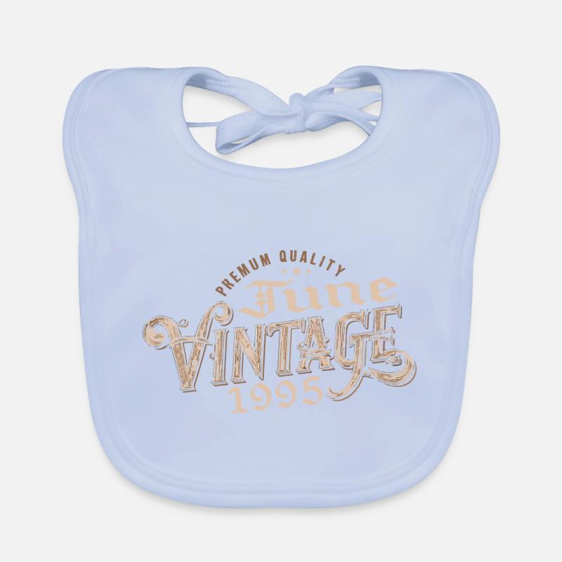 June 1995 Vintage 29th Anniversary Gift 1995 Organic Baby Bibs