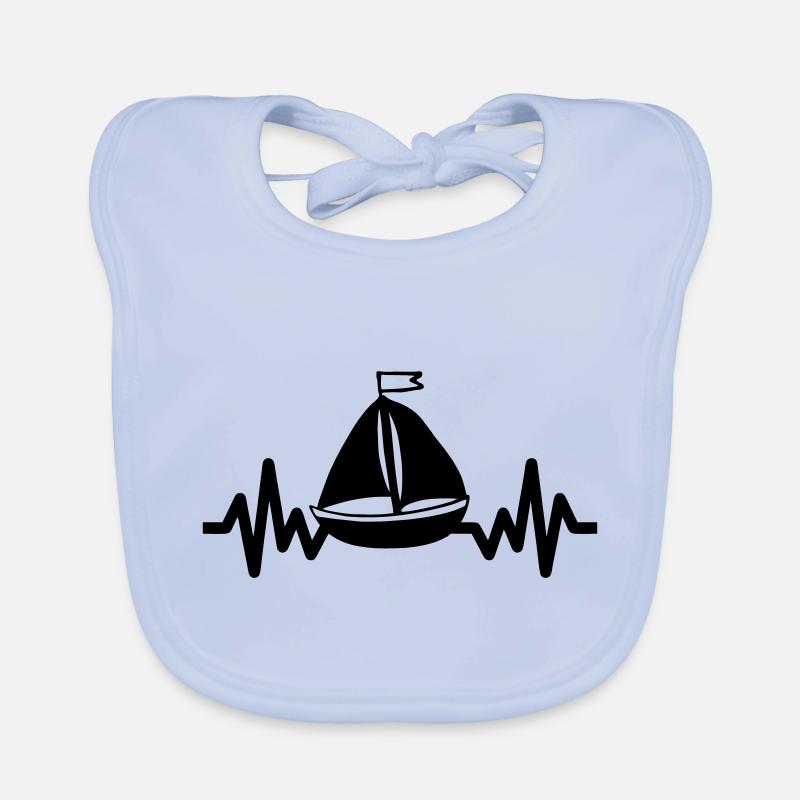 Bateau c'est la vie, capitaine, marin, mer Bavoir bio Bébé