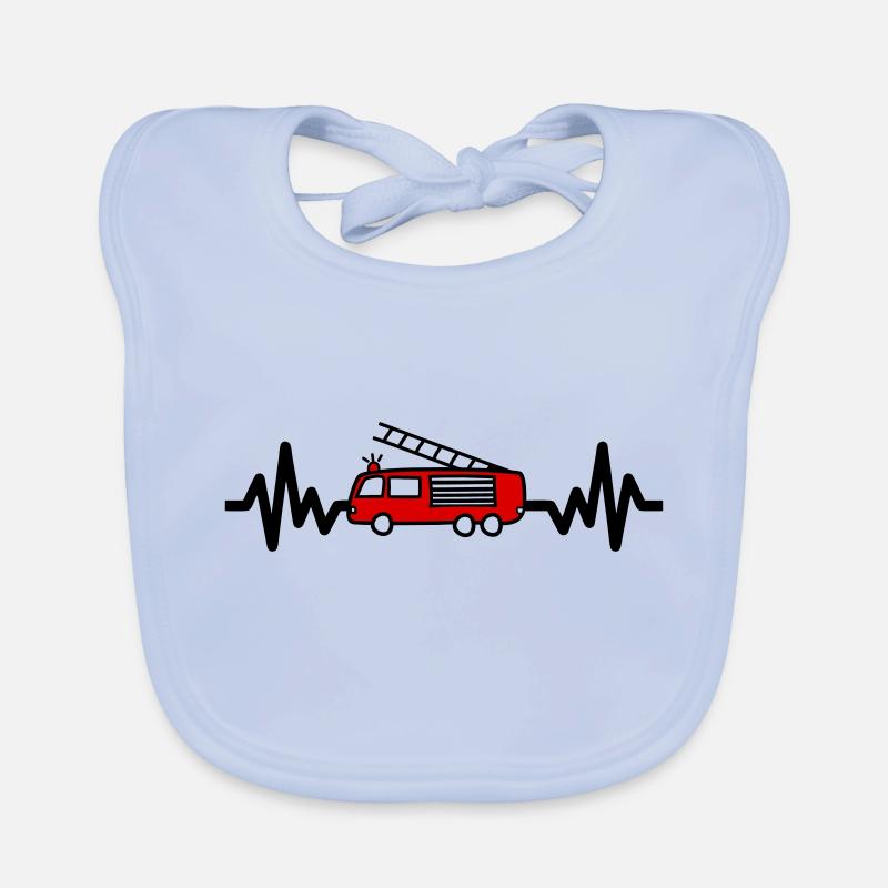 Firefighter is life, fire truck, profession Organic Baby Bibs