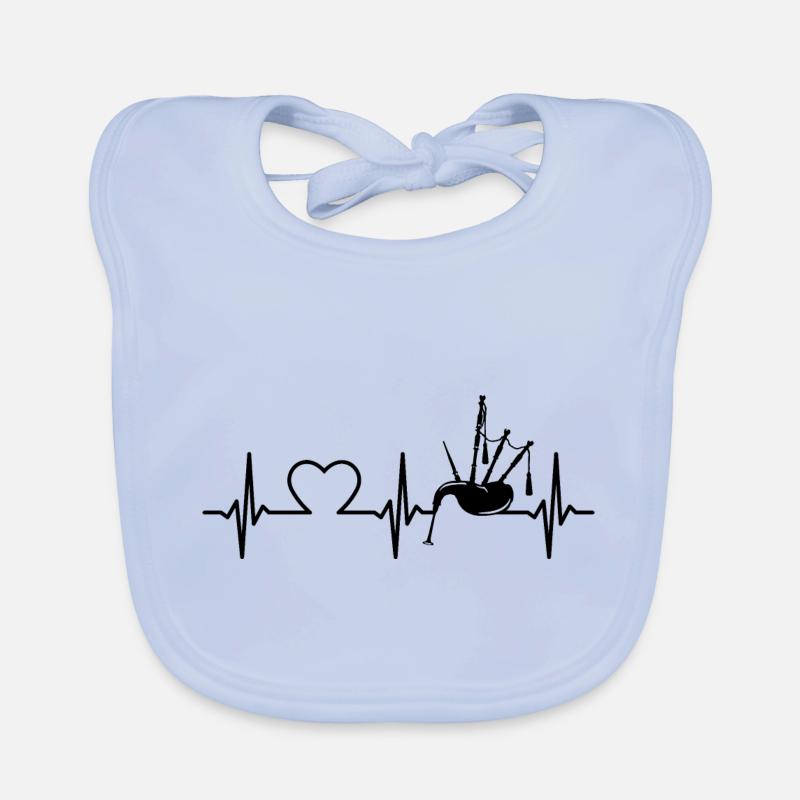 Cornemuse Heartbeat Cornemuse Instrument de musique Bavoir bio Bébé